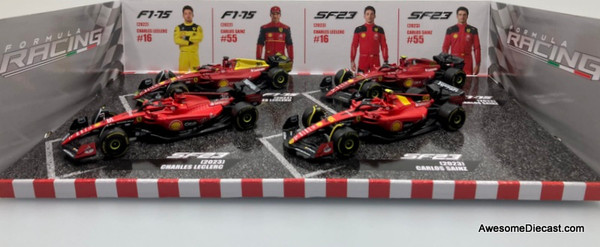 Ferrari Formula One Team 4 Car Set 2021-2023 1:43 Diecast Model Car by Burago
