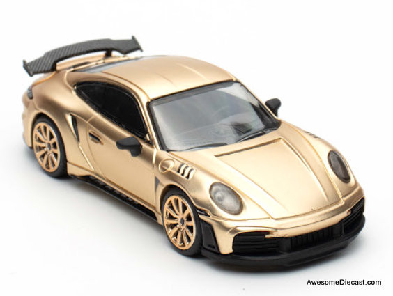 Porsche 992 Stinger, Gold 1:64 Diecast Model Car by Pop Race