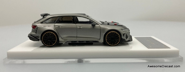Audi RS666 2NCS Avant Wagon, Silver/Gray 1:64 Diecast Model