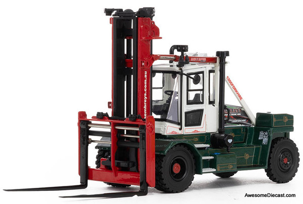 Taylor Forklift: Membrey Transport, Green/White/Red 1:50 Diecast Model Vehicle by Drake