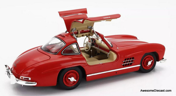 1954 Mercedes Benz 300SL Coupe (W198) Gullwing, Red 1:18 Diecast
