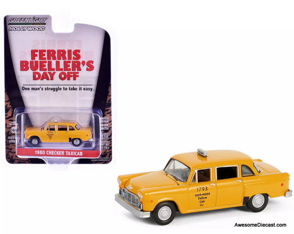 1980 Checker Taxi Cab #1793 (Ferris Bueller's Day Off) 1:64 Diecast Model Car by Greenlight