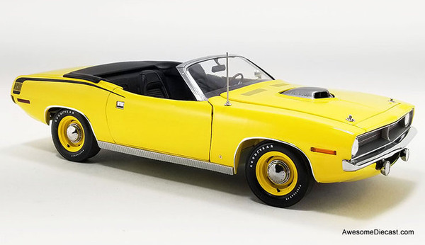 1970 Plymouth Hemi Cuda Convertible, Lemon Twist 1:18 Diecast