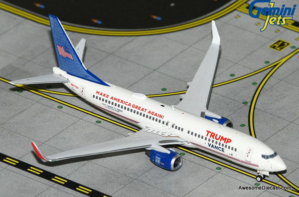 Boeing 737-800: Trump/Vance (Reg #N917XA) 1:400 Diecast Model Plane by Gemini Jets