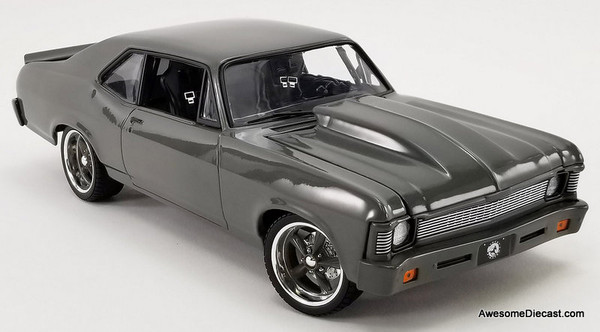 1970 Chevrolet Nova Street Fighter Destroyer, Gray 1:18 Diecast Model Car by GMP