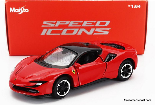 2019 Ferrari SF90 Stradale, Red 1:64 Diecast Model Car by Maisto
