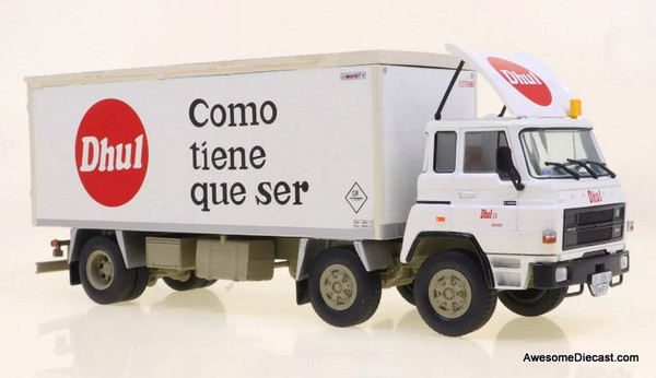 1981 Dodge C-2626 Delivery Truck: Dhul, White 1:43 Diecast Model Truck by Hachette