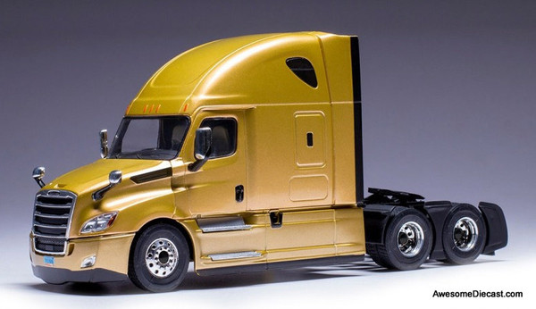 2018 Freightliner Cascadia High Top Sleeper Tractor, Metallic Gold 1:43 Diecast Model Truck by IXO