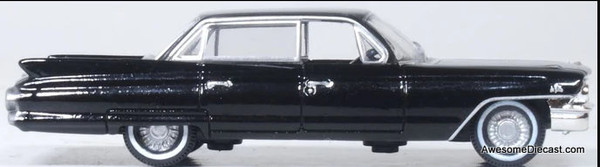 1961 Cadillac Sedan DeVille, Ebony Black 1:87 Diecast Model Car by
