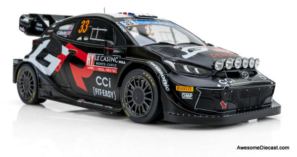 Toyota GR Yaris Rally 1 Hybrid #33, Black 1:18 Diecast Model Car by IXO