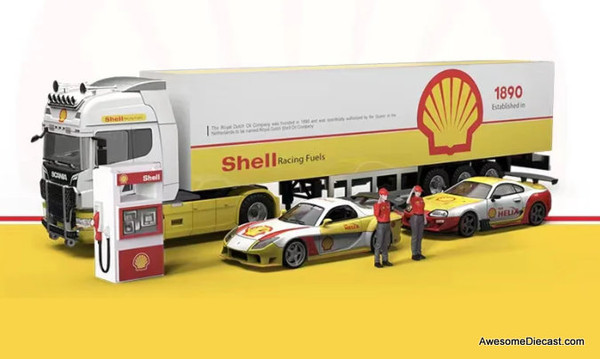 Shell Series (Mazda RX-7/Supra A80/Scania Transport Vehicle) 1:64 Diecast Model Vehicles by BriScale