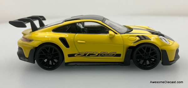 2022 Porsche 911 (992) GT3 RS, Yellow/Carbon Fiber 1:43 Diecast