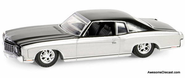 1972 Chevrolet Monte Carlo Lowrider, Silver 1:64 Diecast Model Car by Greenlight