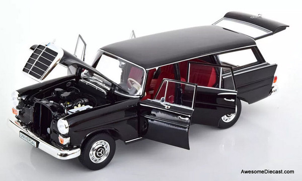 1966 Mercedes Benz 200 Universal Wagon, Black 1:18 Diecast Model