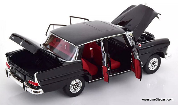 1964 Mercedes Benz 190D, Black 1:18 Diecast Model Car by Norev