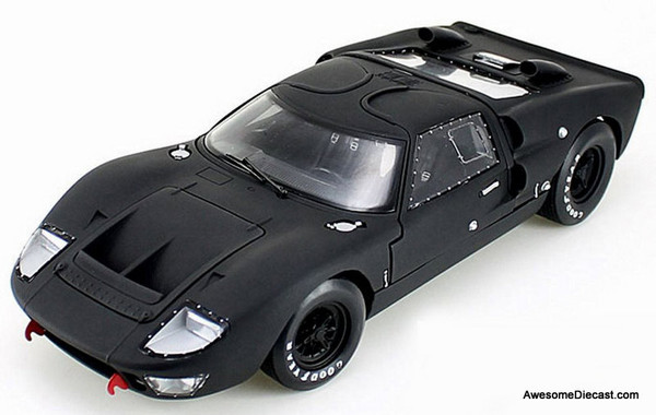 1966 Ford GT40 Custom, Matte Black 1:18 Diecast Model Car by Shelby Collectibles