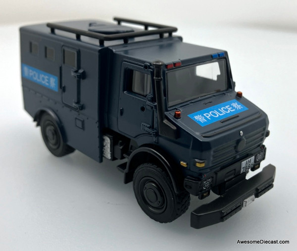 Mercedes-Benz Unimog U5000 Armored Police Car Hong Kong Police 1:64 Diecast Model Vehicle by Xcar