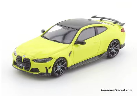 2014 BMW M4 Coupe, Yellow 1:64 Diecast Model Car by Time Micro
