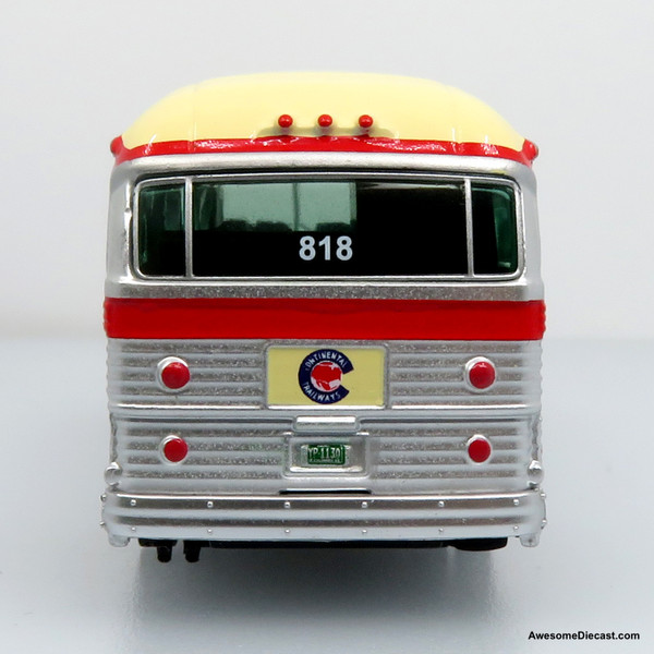 ブリキ　CONTINENTAL TRAILWAYS バスモデル 1959 GM PD4104 Coach: Continental Trailways 1:87 (HO