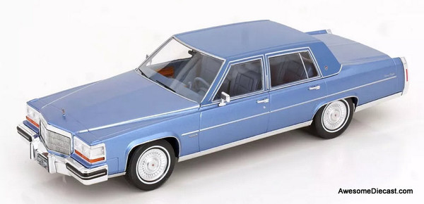 1982 Cadillac Fleetwood Brougham, Metallic Blue 1:18 Diecast Model Car by MCG