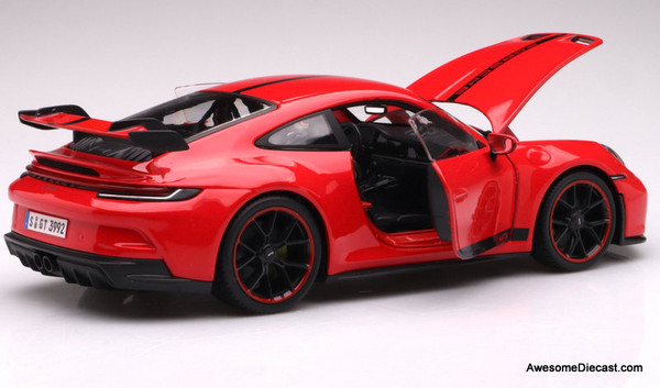 2022 Porsche 911 GT3, Red 1:18 Diecast Model Car by Maisto