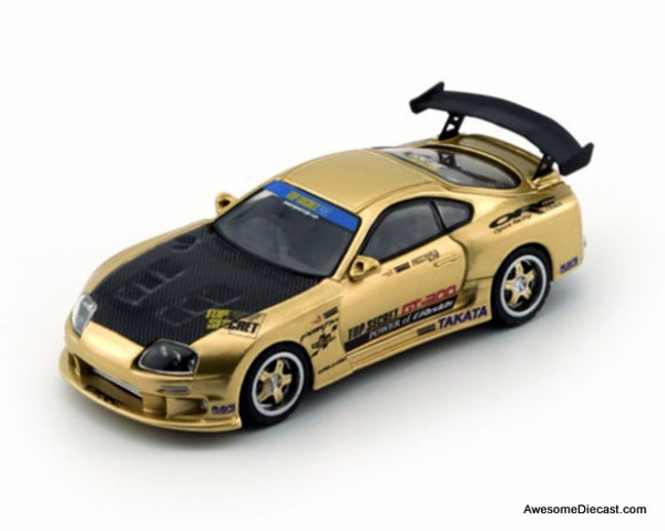 Toyota Supra (JZA80) Top Secret, Gold 1:64 Diecast Model Car by BM Creations