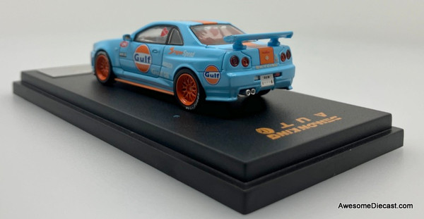 Nissan, GT-R R-34, Gulf Livery, 1:64, Diecast Model Car ,by Demon