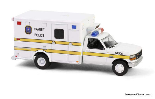 1994 Ford F-350 Ambulance: Washington DC Metro Transit Police 1:64 Diecast Model Vehicle by Greenlight