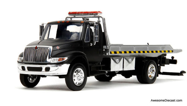 International DuraStar 4400 Role Back Flatbed, Black 1:24 Diecast Model Truck by Jada