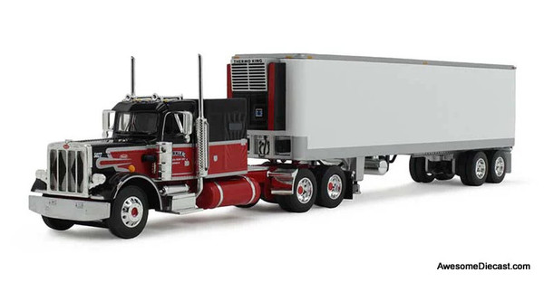 Peterbilt 359 Sleeper Tractor w/40' Thermo King Refrigerated Trailer: Pirkle Refrigerated Freight Lines 1:64 Diecast Model Truck DCP by FG