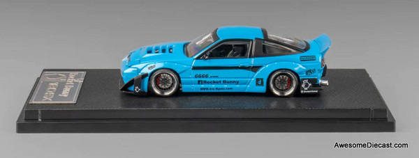 Nissan 180SX Rocket Bunny, Metallic Blue 1:64 Diecast Model Car by