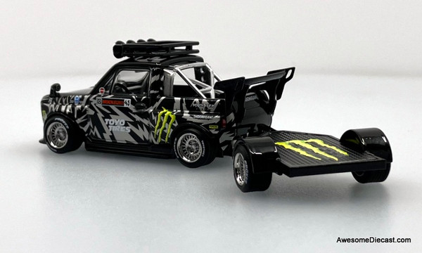 Honda N600 Pick-Up Truck & Trailer: Monster Energy Livery 1:64