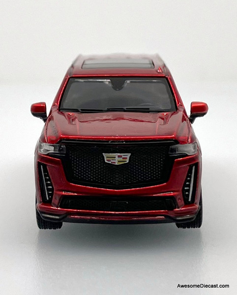 Cadillac Escalade ESV, Metallic Red 1:64 Diecast Model Car by