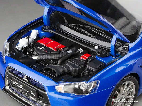 Mitsubishi Lancer Evolution X, Metallic Blue 1:18 Diecast Model