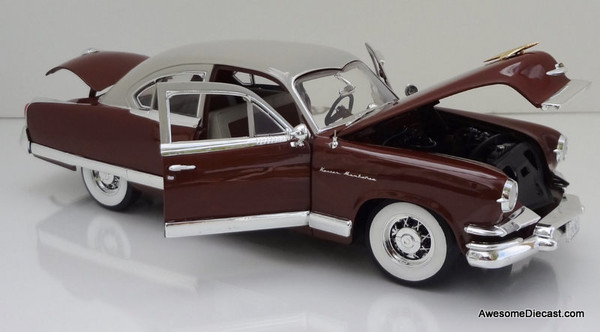 1953 Kaiser Manhattan 2 Door, Maroon/Ivory 1:18 Diecast Model Car