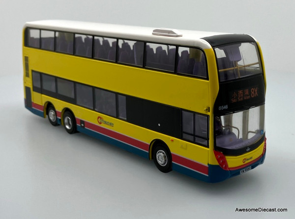 Alexander Dennis Enviro 500 Double Decker (City Bus Hong Kong) Route 8X 1:64 Diecast Model Bus by City Bus