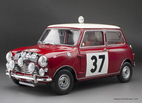 1964 Mini Cooper S #37, Red 1:12 Diecast Model Car by Sun Star