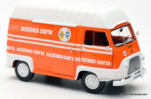 1968 Renault Estafette Van, Orange: Race Course Assistance 1:18 Diecast Model Van by Norev