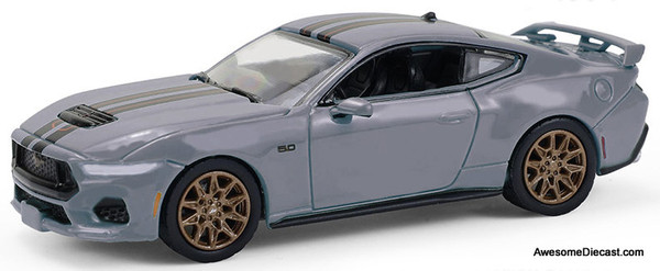 2024 Ford Mustang GT, Dark Matter Gray (Bronze Appearance Package) 1:64 Diecast Model Car by Greenlight