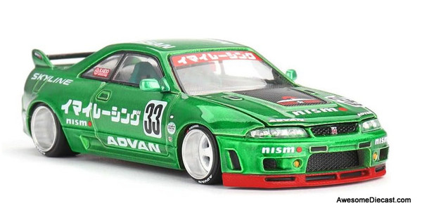 Nissan Skyline GT-R (R33) Imai Racing V1 #33 Metallic Green 1:64 Diecast Model Car by Kaido House
