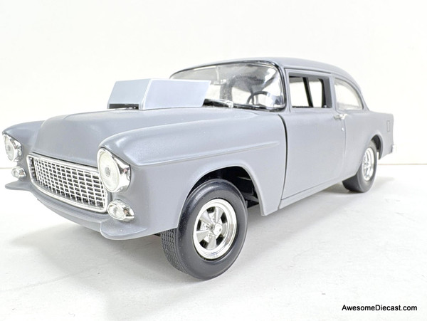 RARE!! 1955 Chevrolet Hot Rod , Primer Gray (Movie Car Two Lane Black Top)1:18 Diecast Model Car by American Muscle