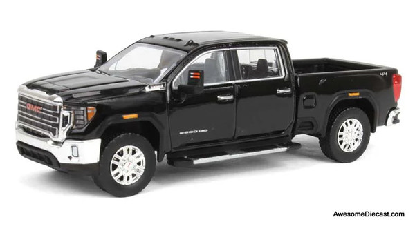2022 GMC Sierra 2500HD SLT, Ebony Twilight Metallic 1:64 Diecast Model Truck by KDC