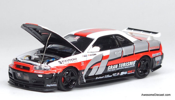 Nissan Skyline GT-R R34 Gran Turismo 1:64 Diecast Model Car by