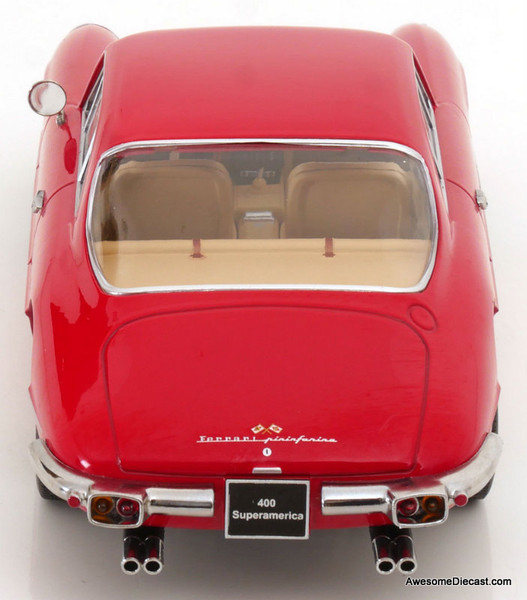 1962 Ferrari 400 Superamerica, Red 1:18 Diecast Model Car by KK Scale