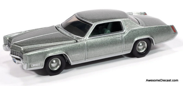 1967 Cadillac Eldorado, Light Green Crystal Firemist Metallic 1:64 Diecast Model Car by Auto World
