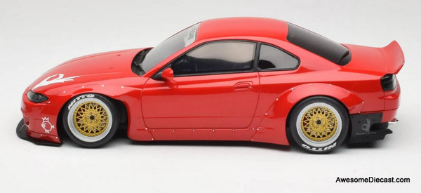 2014 Nissan Silvia (S15) Coupe Rocket Bunny, Red 1:18 Resin Cast