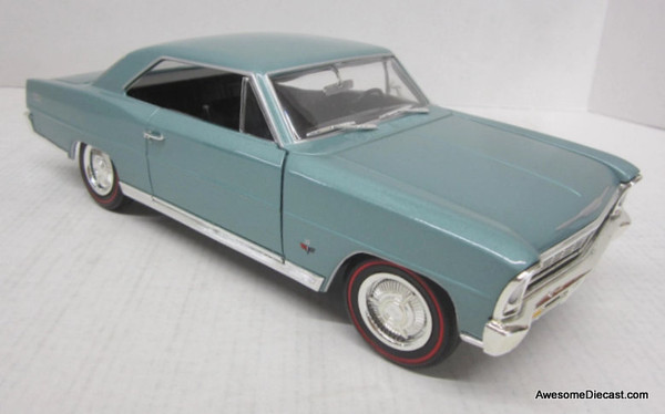1966 Chevrolet Nova SS, Metallic Green 1:18 Diecast Model Car by American Muscle