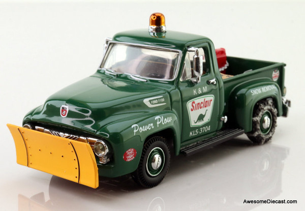 1954 Ford F-100 Pick-Up: Sinclair Snow Plow 1:43 Diecast Model Vehicle by Matchbox