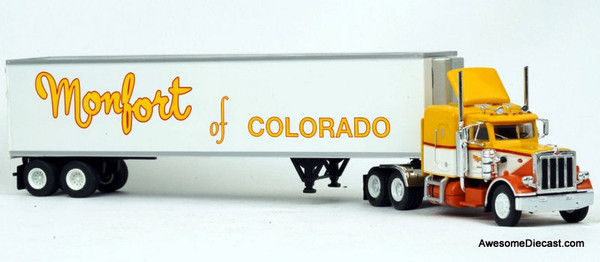 Peterbilt 359 Sleeper Tractor w/45' Reefer Trailer: Monfort of Colorado 1:87 Model Truck by Brekina