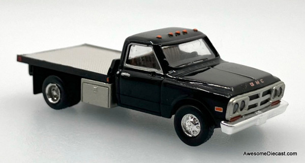 GMC Sierra Grande Flat Bed, Black 1:87 ABS Plastic Model Truck by Brekina
